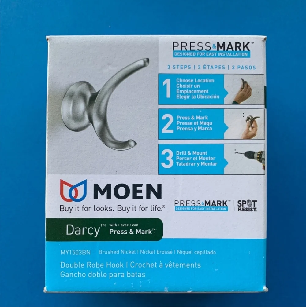 Moen Darcy Satin Brushed Nickel Double Robe Hook